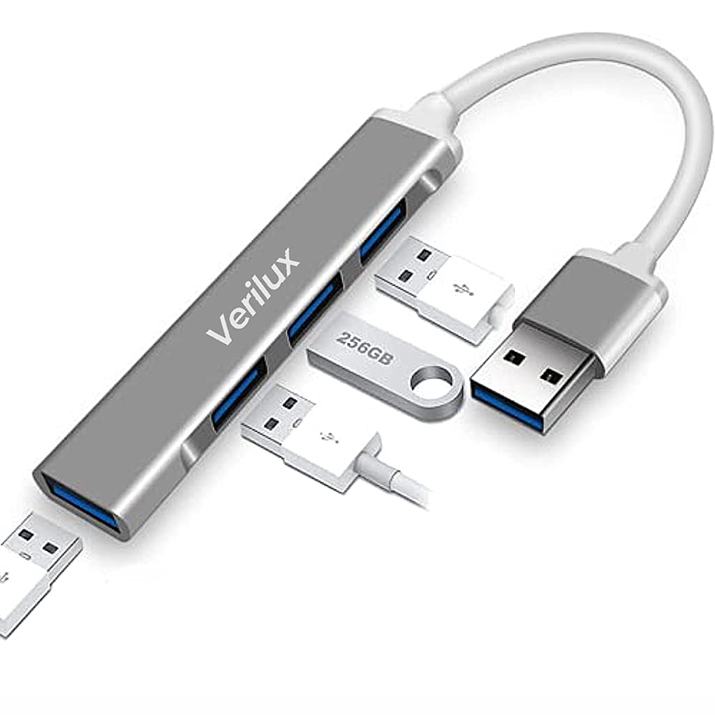 ZORBES Grey USB Hub 3.0 for PC,4 Port High Speed USB Hub with Aluminium Shell,Compatible for PC,MacBook,Mac Pro,Mac Mini,iMac,Surface Pro,XPS and PC ZORBES Grey USB Hub 3.0 for PC,4 Port High Speed USB Hub with Aluminium Shell,Compatible for PC,MacBook,Mac Pro,Mac Mini,iMac,Surface Pro,XPS and PC